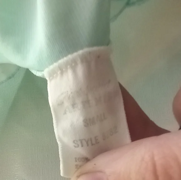 Vintage mint blue floral embroidered detail maxi night gown - Picture 3 of 6